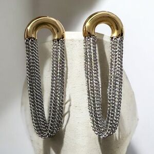 Gold and Silver Drop Earrings – Classic with a Twist